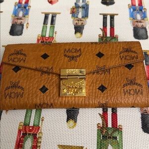MCM Tan Leather Chain Bag